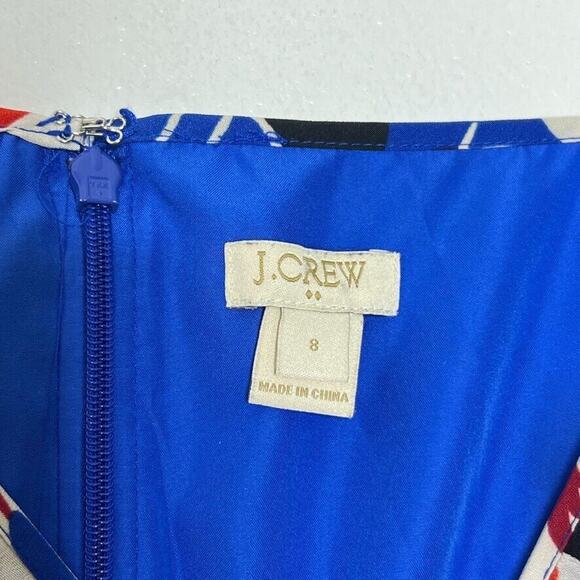 J Crew 8 Floral Spaghetti Strap Short Dress Vibrant Stylish Tropical Womens - Picture 5 of 9